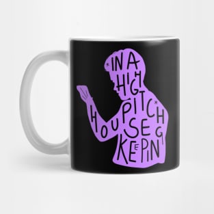 jjs silhouette housekeeping quote (obx) in purple Mug